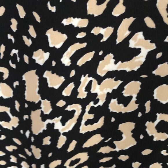 NWT MELLODAY Animal print, long sleeve blouse, black beige size M - Picture 5 of 5